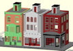 Download the .stl file and 3D Print your own 3 Buildings - House 3 N scale model for your model train set from www.krafttrains.com.